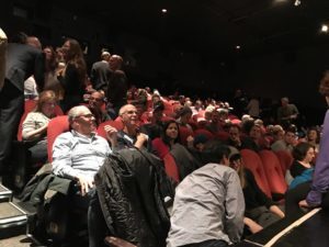 The audience at Flatball's NYC premiere.